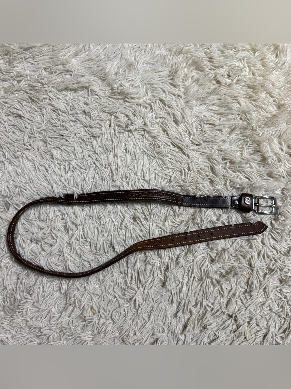 Brown Leather JFF Horseback Riding Equestrian Belt